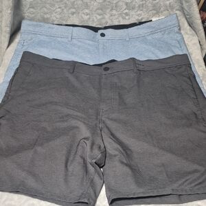 2 Pair Of George Men's Gray and Blue Shorts Size 46